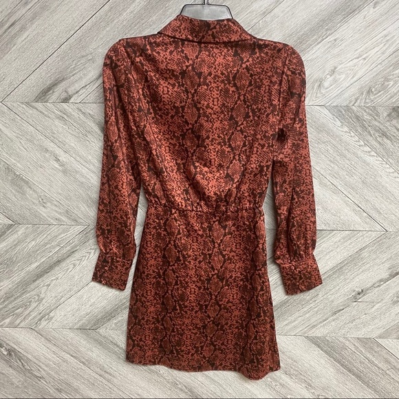 Cinq A Sept | Gaby Python Rosewood Shirt Dress 0 - Picture 13 of 16